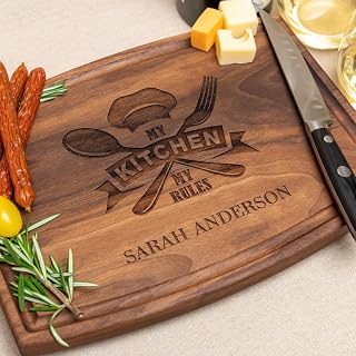 Personalized Cutting Boards, Custom Mother's Day Gift Idea, Wood Engraved Charcuterie Board for Chef, Kitchen Design 119