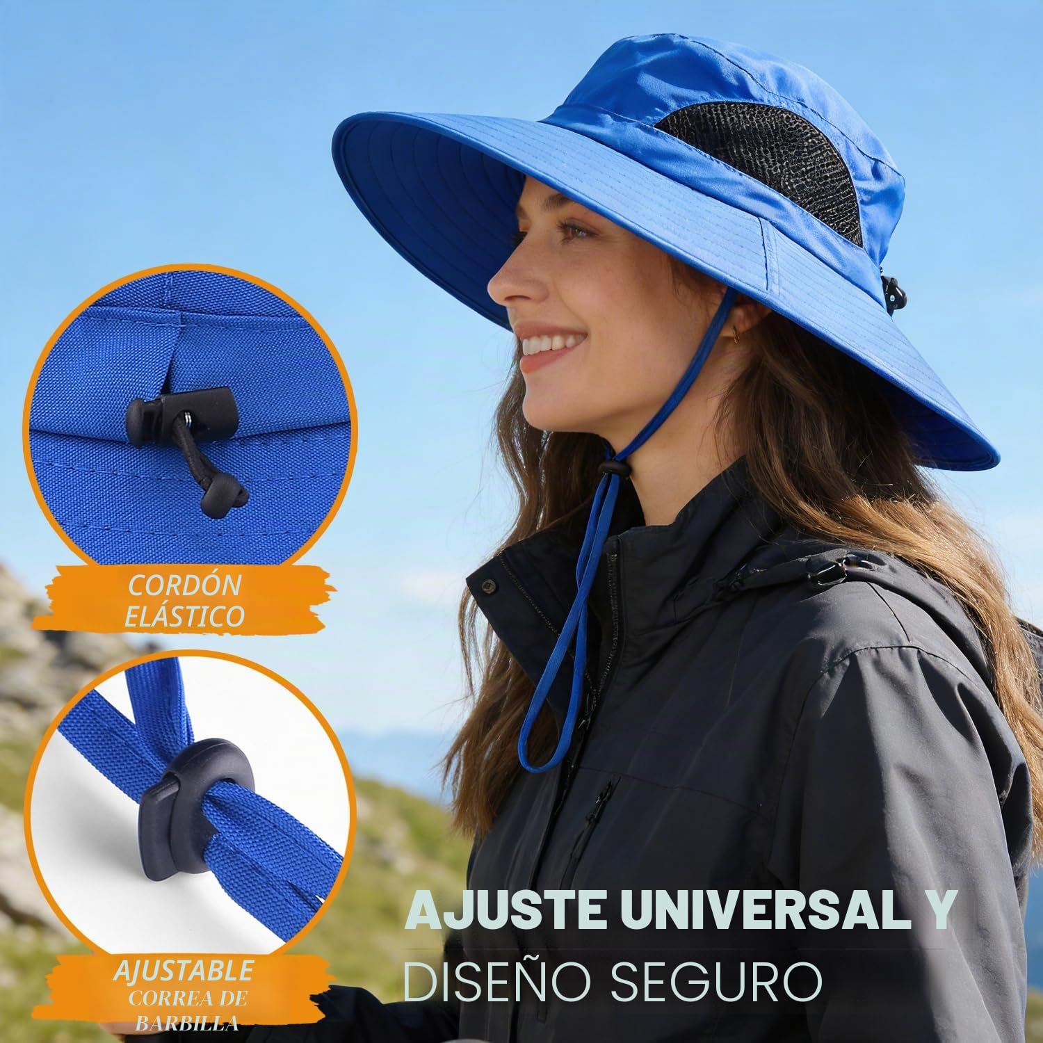 EINSKEY Sombrero Hombre Mujer Verano ala Ancha Protección UV Gorro Pescador Bucket Hat para Safari, Senderismo, Playa, Ciclismo, Montañismo