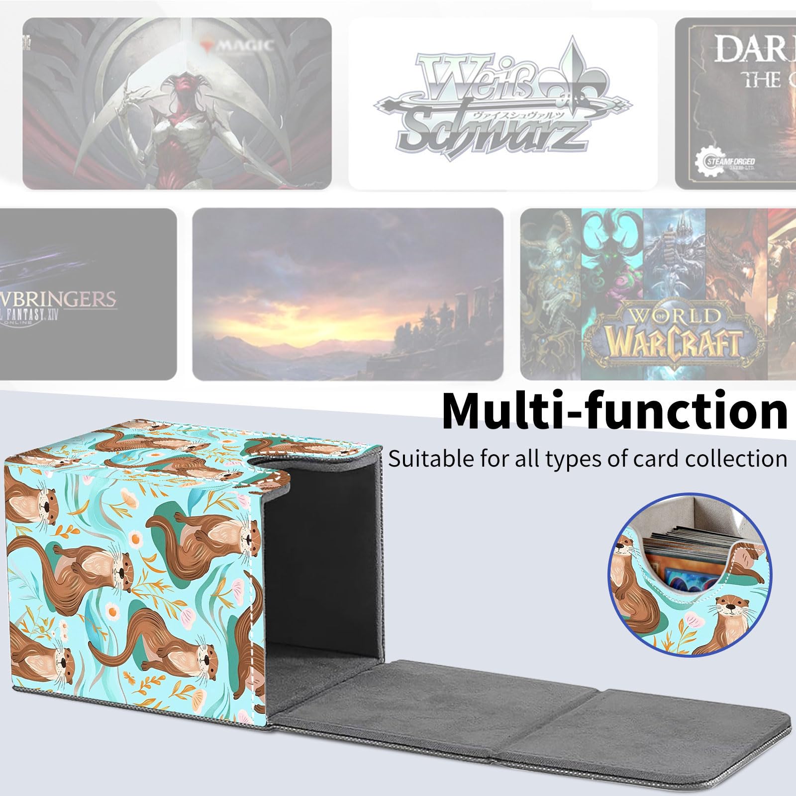 Amazon.com: Qindaiwen Card Deck Box for Trading Cards, MTG Deck