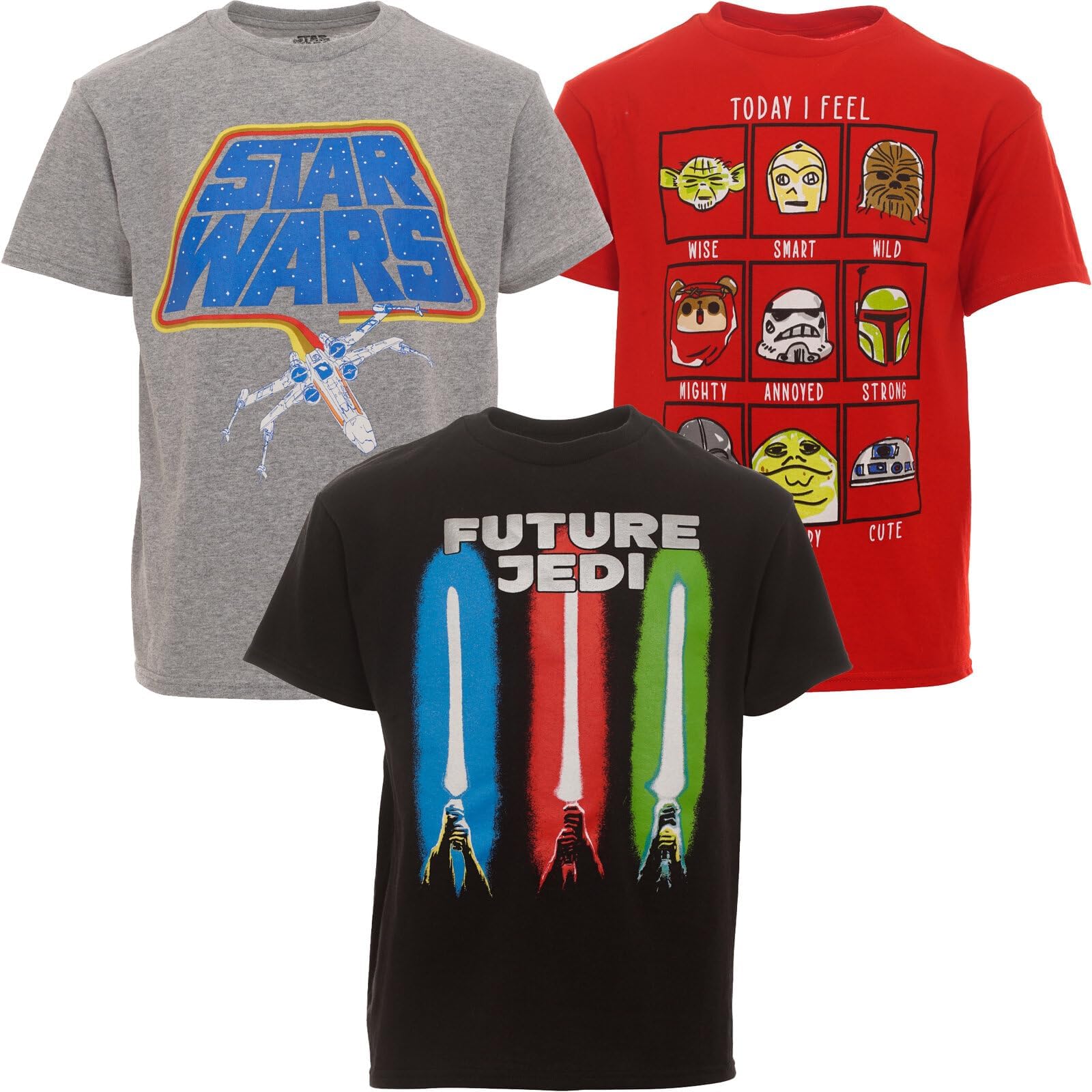 The Mandalorian Darth Vader Chewbacca Stormtrooper 3 Pack T-Shirts Infant to Big Kid