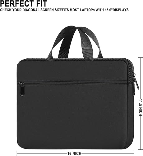 Miniatura 4 de Laptop Bag 15.6 Inch, Durable Briefcase Handbag Protective Computer Case with Front Pocket, Water Resistant Carrying Laptop Sleeve Compatible with