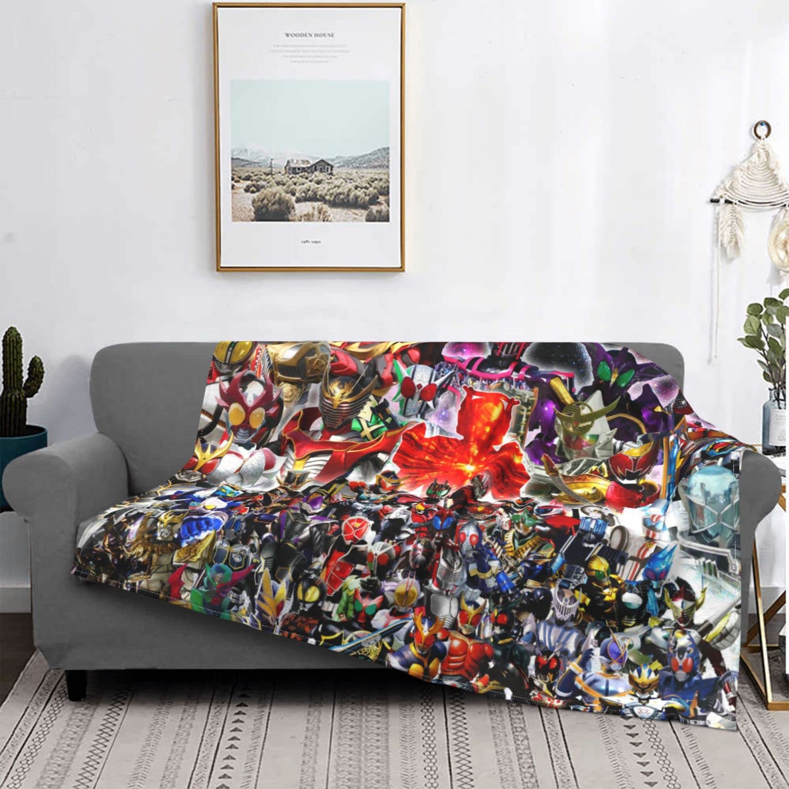 Amazon｜仮面ライダー ブランケット blanket フランネル ふんわり