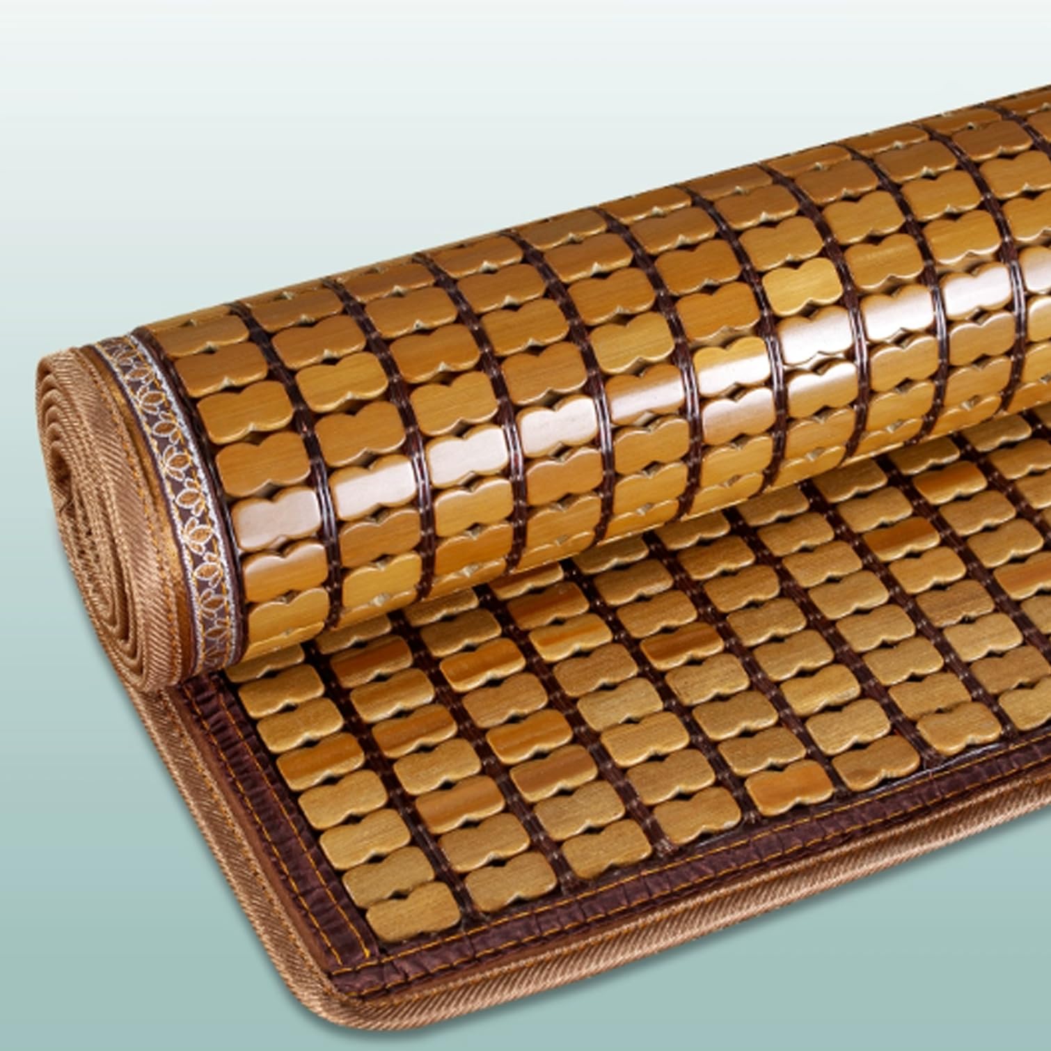 Zykuosus Bamboo Sleeping Mat, Foldable Carbonized Cushion Pad for Summer, Breathable Cooling Bed Mat Bedroom, Sofa, Chair