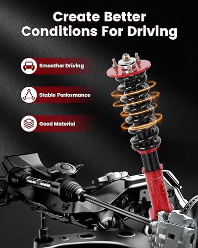 Miniatura 3 de cciyu Kit de bajada ajustable Coilover para Dodge para Challenger 2011-2022, para Dodge para Charger 2011-2022 Amortiguadores de suspensión Bobinas