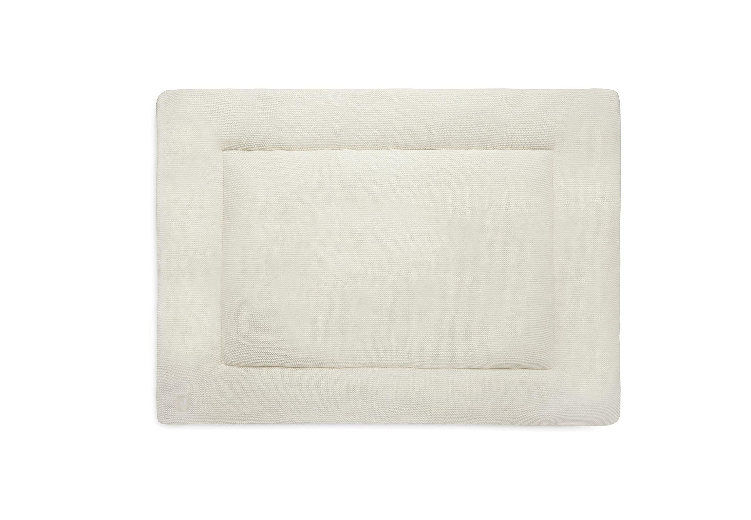Jollein Krabbeldecke für Baby - Basic Knit, Ivory - Laufgittereinlage - 75x95 cm - Spieldecke Baby - Elfenbeinfarben