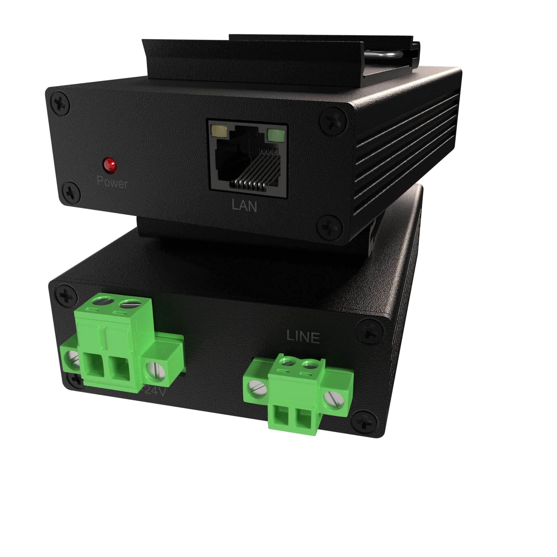 DIN-Rail Mount Versatile Ethernet Extender Over Any 2-Wire Cable/BNC, 10/100 BaseT, 1000m | 3280.84 feet Distance, 12~24VDC, Plug & Play, Low Power Consumption, Small Size, Extended Temperature Range