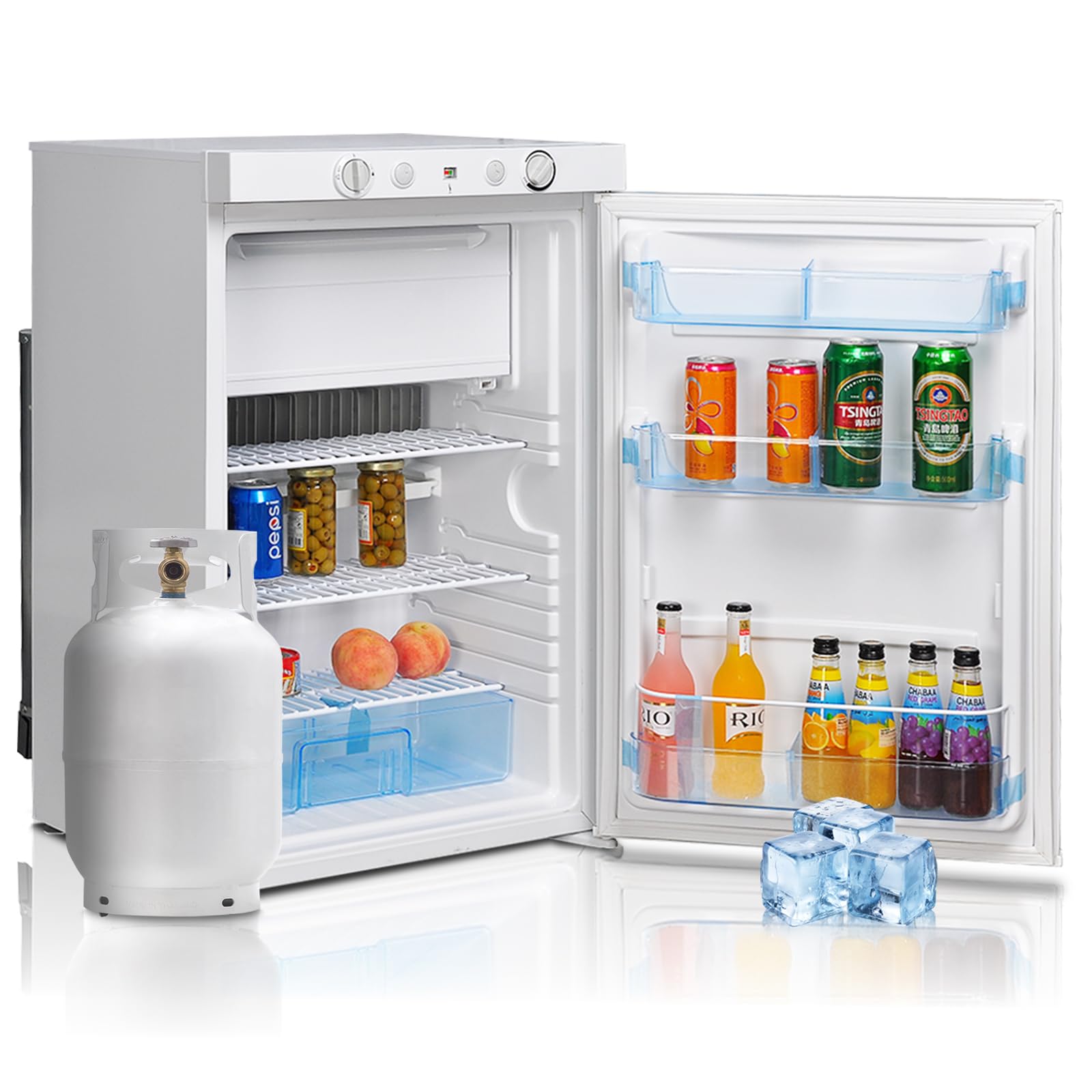 Techomey HSG-100D2U-FBM 3.5 cu ft Compact Freezer White