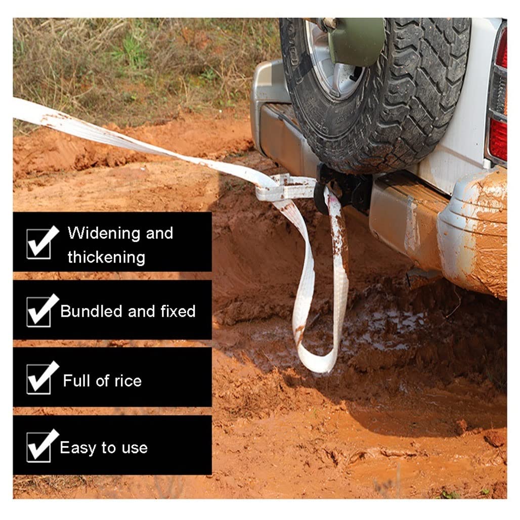 Cuerda De Remolque Cinturón De Remolque De Servicio Pesado con Ganchos De Acero - 5/10/15 Toneladas, 5 Metros De Longitud - Ideal para Remolcar: Automóviles, Camionetas Todoterreno(10t,5m)