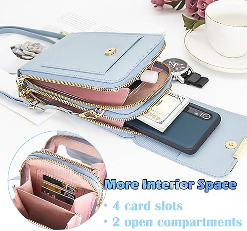 Miniatura 6 de Bolso para teléfono celular, bolsos cruzados para mujer, monederos para teléfono con correa cruzada, bolsa cruzada antirrobo para mujer