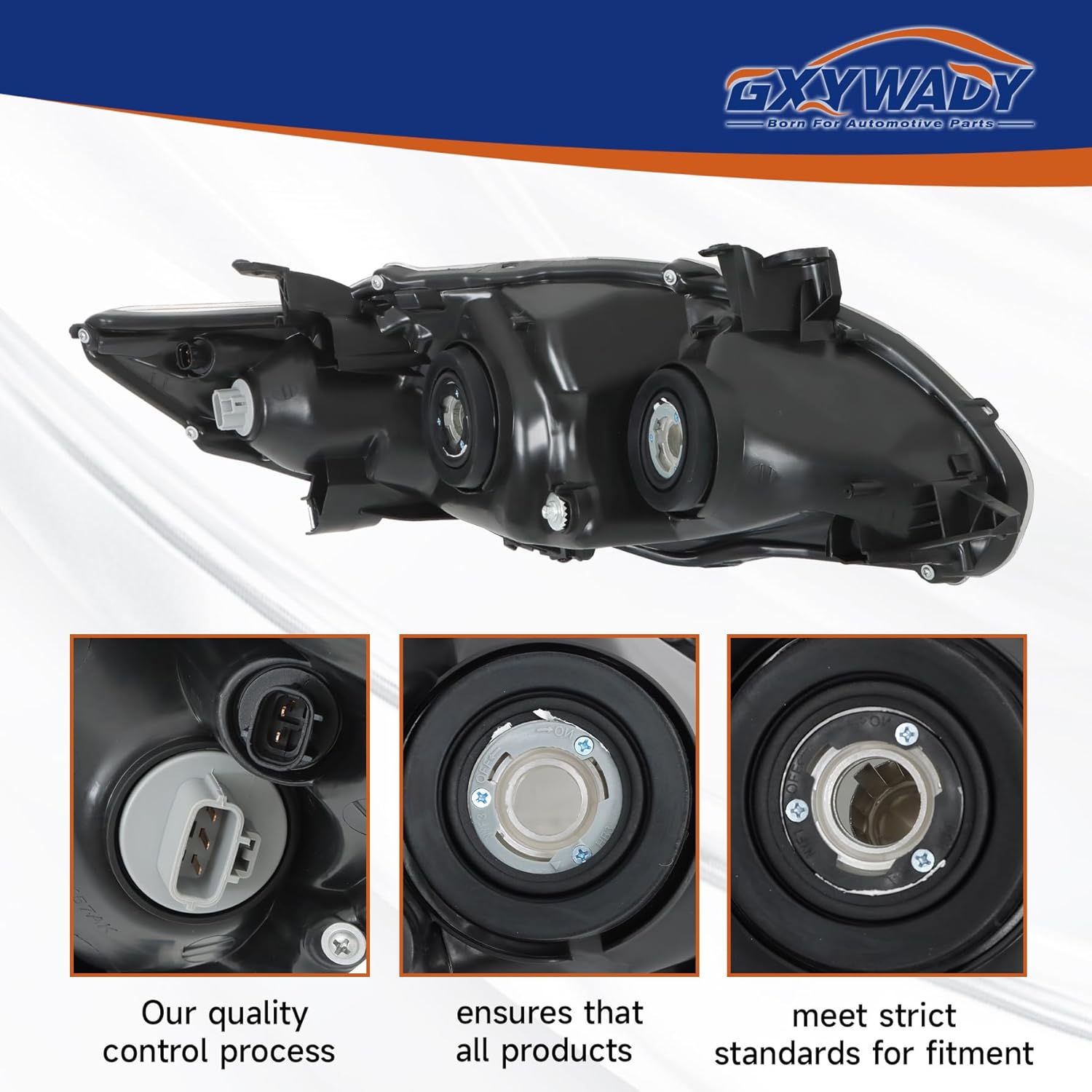 GXYWADY Headlights Front Head Lamps Replacement for 2011 2012 2013 Corolla S XRS Headlight Assembly Pair Left and Right Side