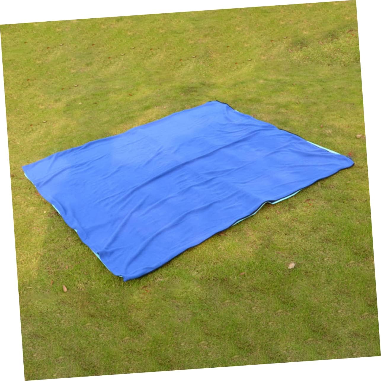 1pc Portable Fleece Camping Blanket Lightweight Breathable Picnic Pad for Outdoor Activities for Picnics Hiking and Beach Fun Dual-Sided Design Blue