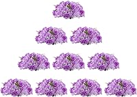 Vista 29 de BLOSMON Bolas de Flores Artificiales Centros de Mesa de Boda 2 Piezas 11.8" Lila Flores Falsas Rosa Hortensia Arreglo de Bolas Centro de Mesa