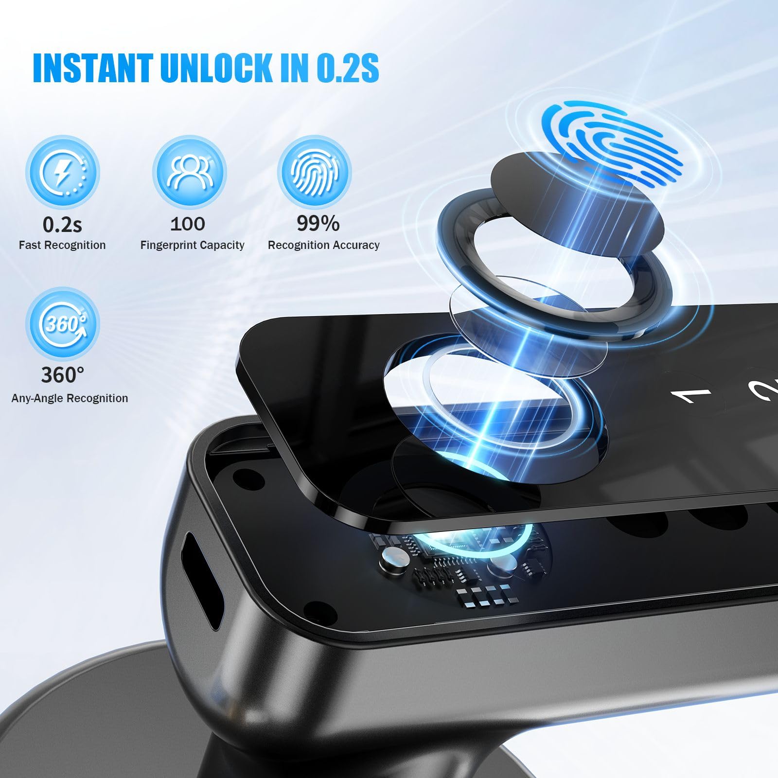Smart Fingerprint Door Lock - Keyless Entry -3