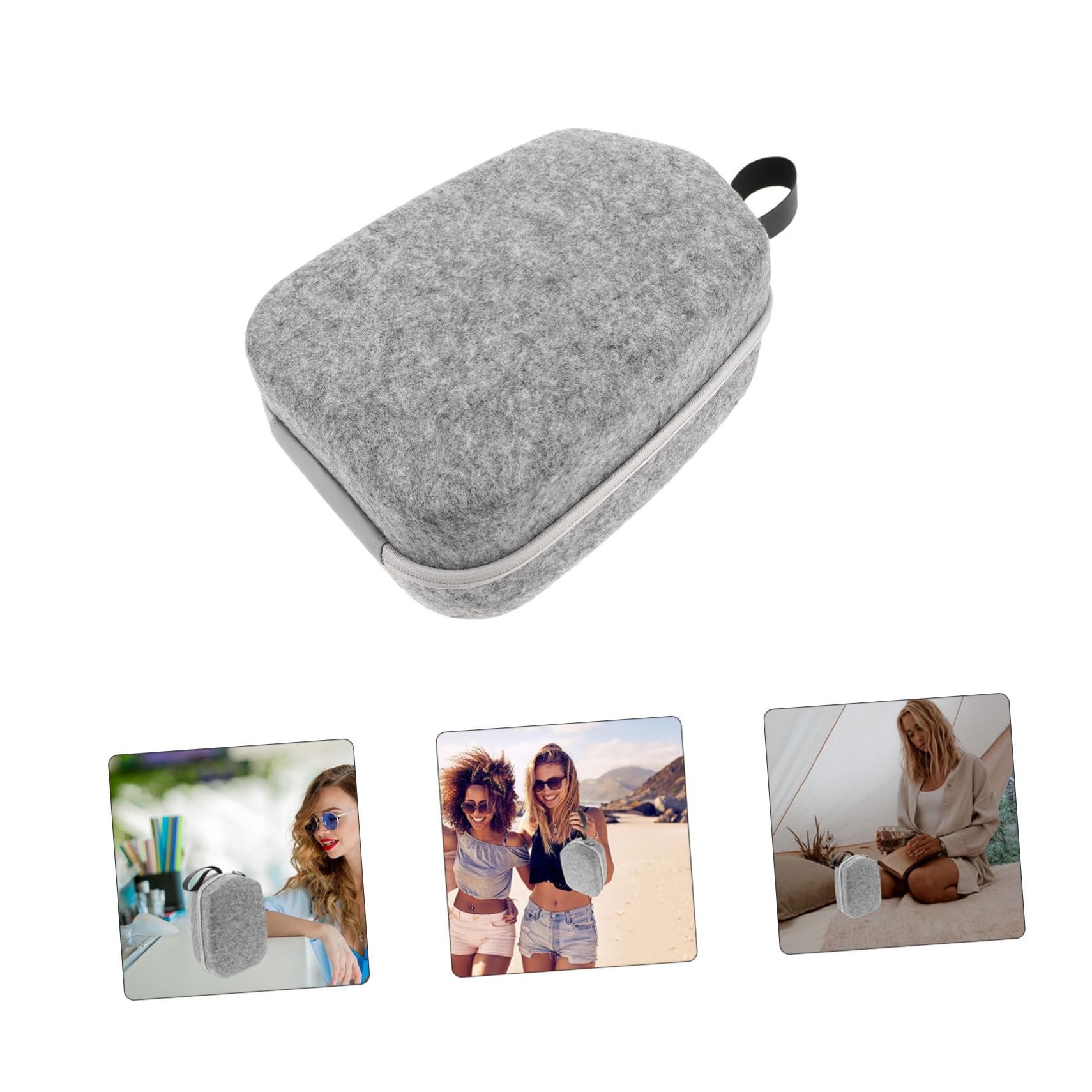 Custodia per Occhiali da Vista in Feltro con Manico Borsa Protettiva Antiurto per Vr Borsa da Viaggio Portatile Storage Borse per Piccoli Oggetti