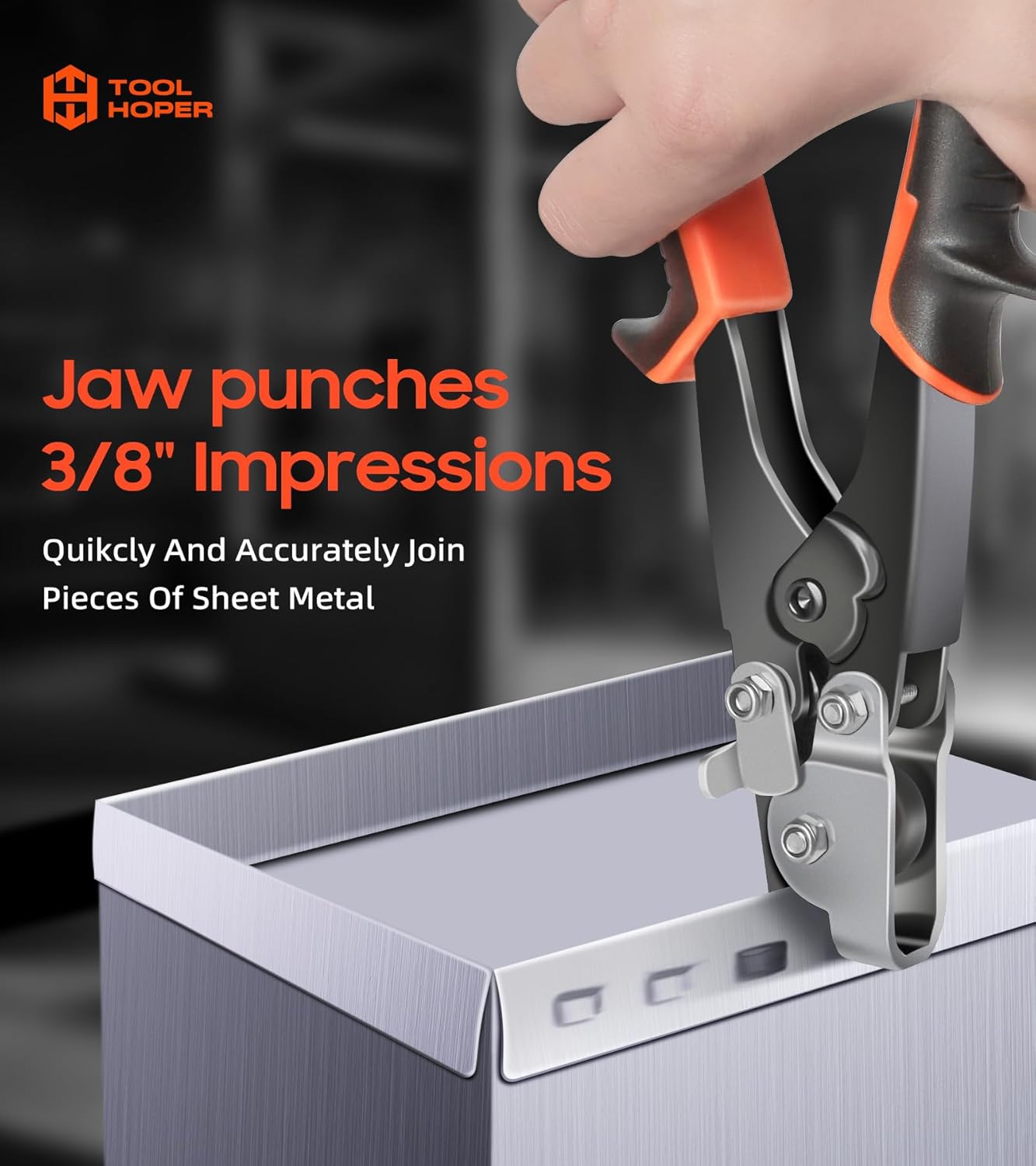 Snap Lock Punch, Gutter Crimping Tool for Sheet Metal, Heavy Duty Gutter Tool for Vinyl and Aluminum Siding, End Cap Crimper for Gutters
