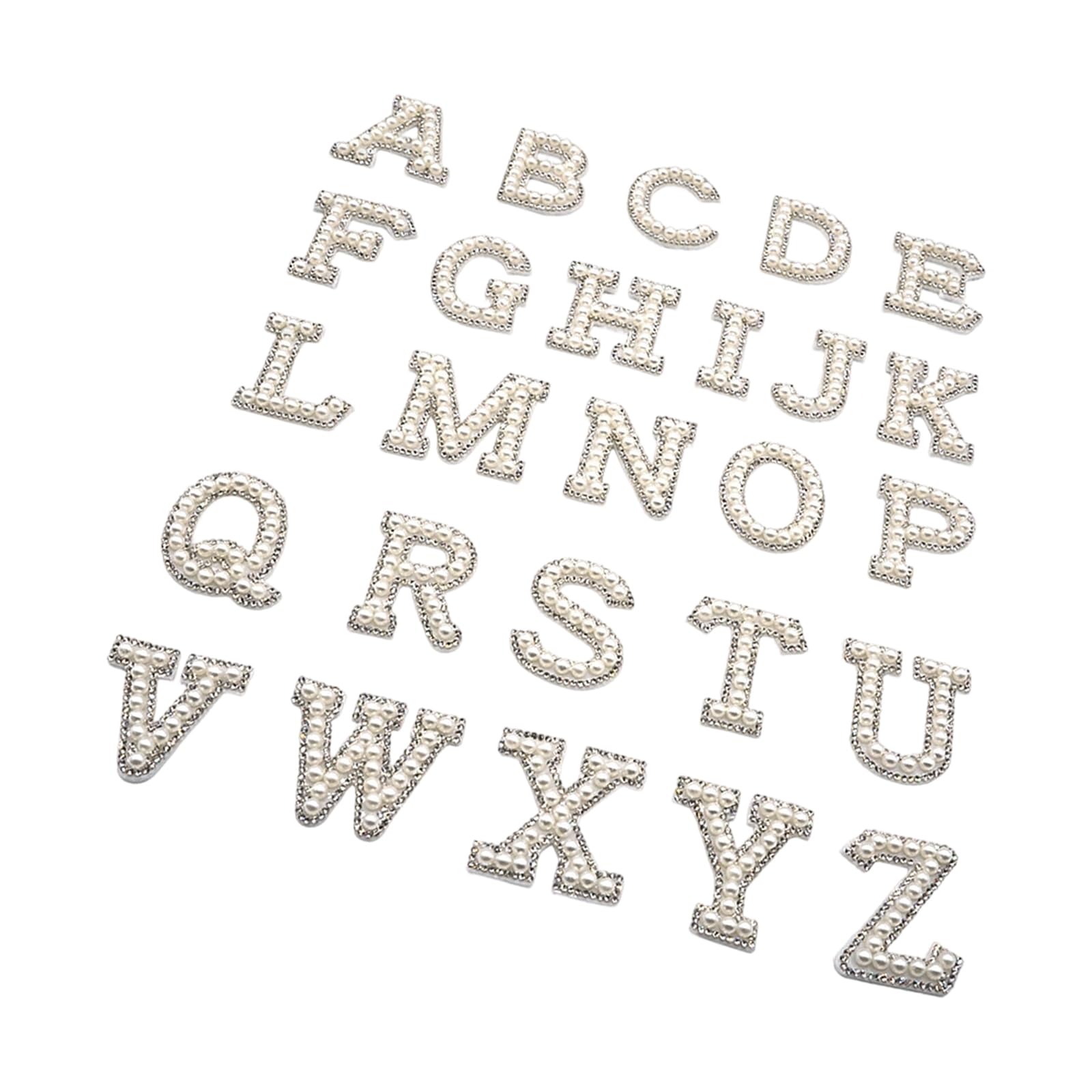 Hredyqw Adhesive Letter With Imitation Pearls And Rhinestones For Clothing And Accessories