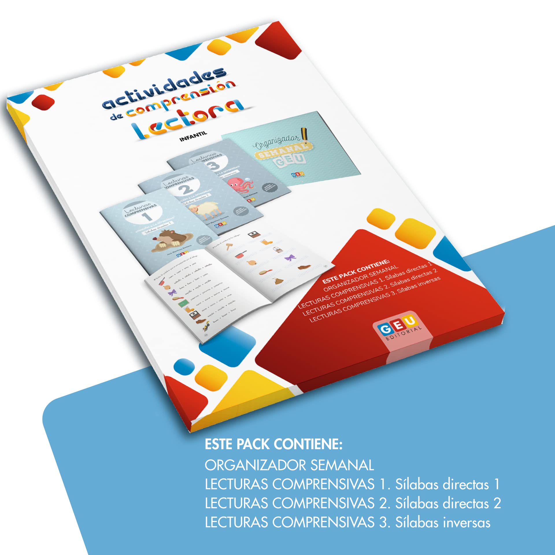 APRENDER A LEER Y ESCRIBIR | Aprender a Leer 5 Años - Pack De Lecturas Comprensivas para aprender Sílabas Directas e Inversas | Libros Niños 4 Años | Educación Infantil | Incluye Organizador.