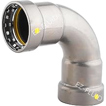 1Pk PressKingG 1" Press x Press Gas Carbon Steel 90 Degree Elbow Fitting HNBR Seal Ring Fits Mega Type Press Gas Fitting Connection For Steel Gas Pipe CSA Certified Commercial,Residential