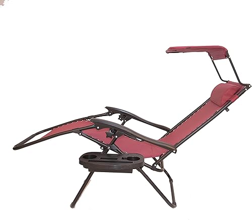 Miniatura 8 de BTEXPERT CC5044B-2 Silla de gravedad cero para exteriores, patio, playa, patio, jardín, bandeja de utilidad, soporte para tazas, paquete de dos