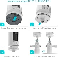 Akoemxeeo Fali Tartó Ring Indoor Camera 2nd Gen Kamerához - 360° Forgatható, 90° Dönthető Biztonsági Kamera Konzol, Fekete 6