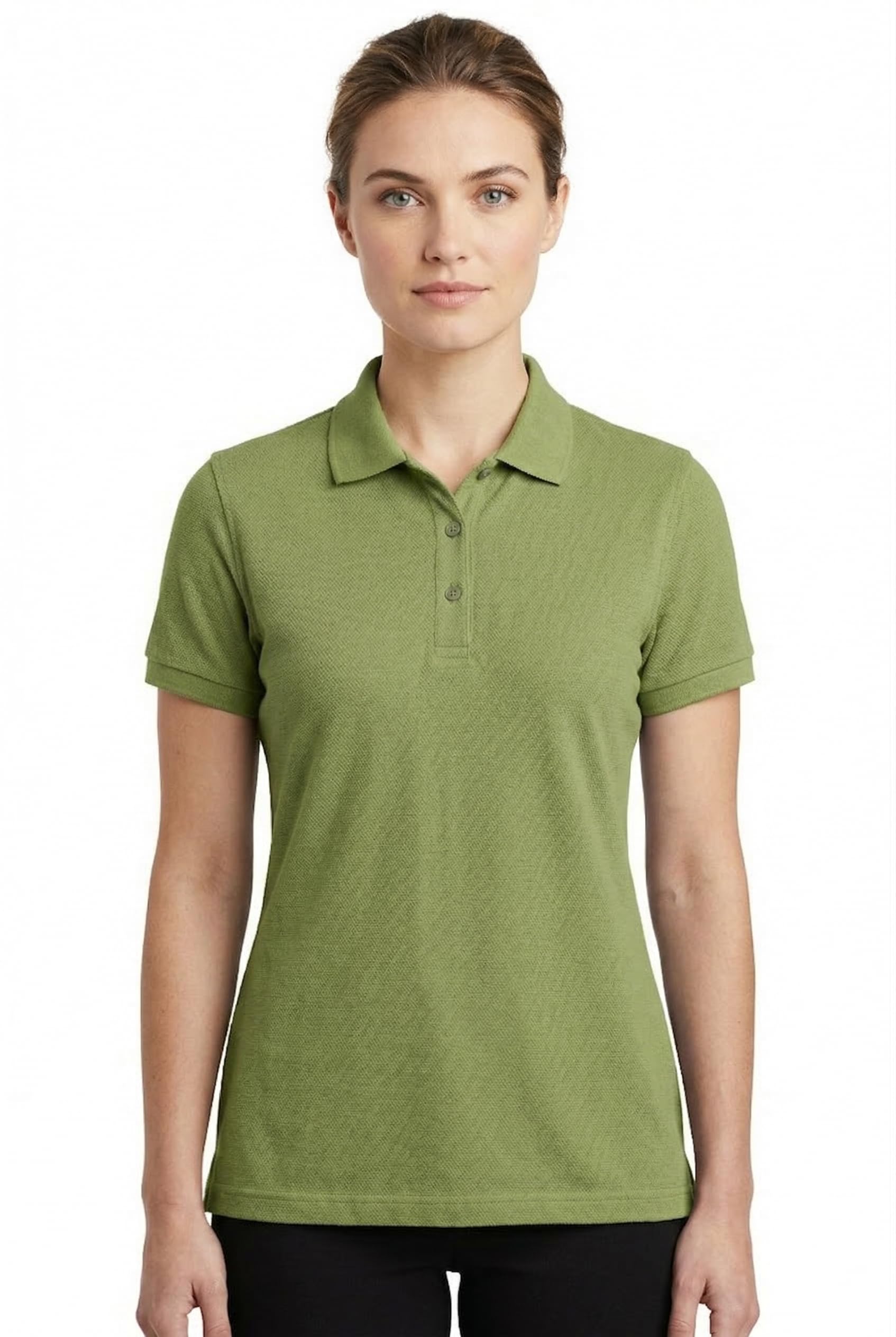 ronryu Brand Quality Premium Womens Polo Collar Neck Half Sleeve Pure Cotton Multicolor Plain Tshirt Pack of 1-picture-38