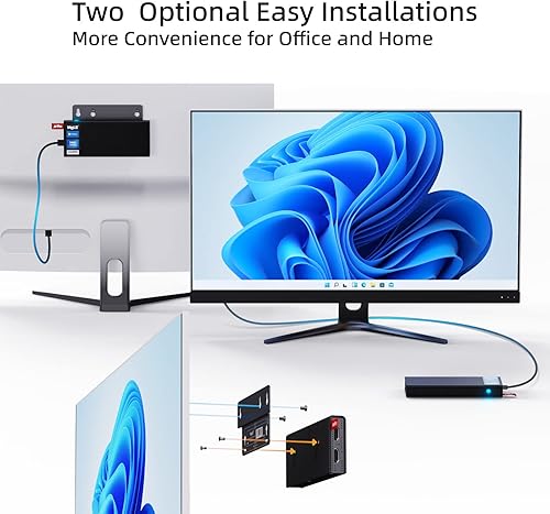 Miniatura 7 de MeLE Mini PC Stick PCG02 Pro Windows 11 Pro Celeron J4125 8GB 256GB computadora pequeña en un stick Dual 4K HDMI pequeño soporte de escritorio