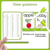 Vista 21 de WJPC 55 tarjetas, 106 tarjetas flash de alta frecuencia de primer grado, tarjetas de aprendizaje de fonética de primer grado para niños de 5, 6, 7