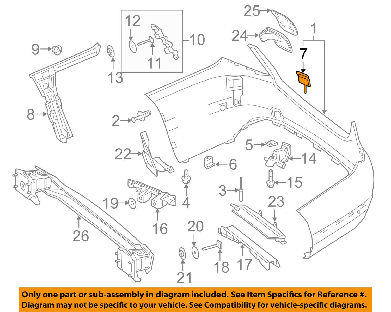 MERCEDES-BENZ 2058850256 GENUINE OEM TOW BRKT COVER