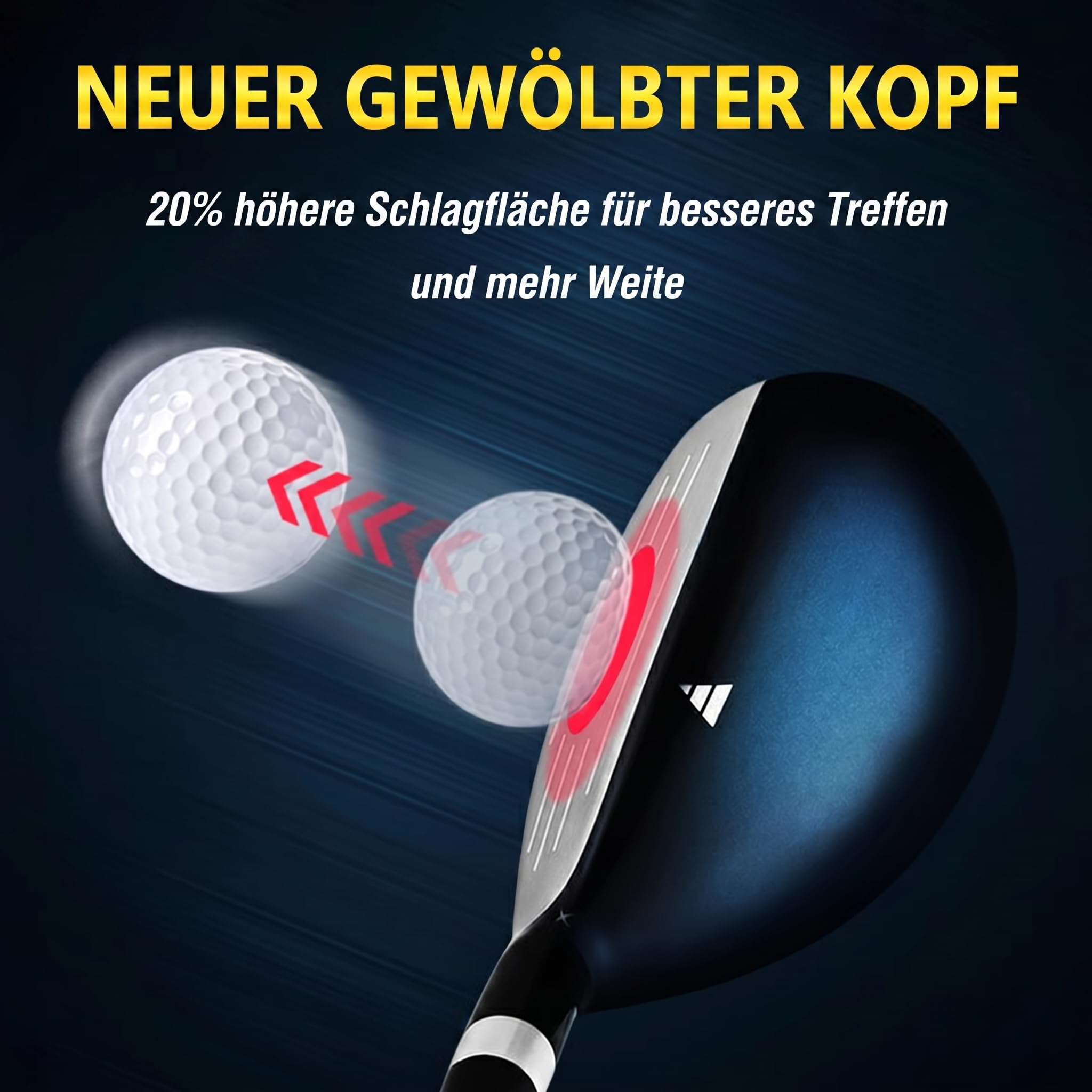 PGM G300 Golf-Einzel-Schläger für Herren, Rechtshänder, Titan-Kopf, High Bounce Driver mit steifem Flex