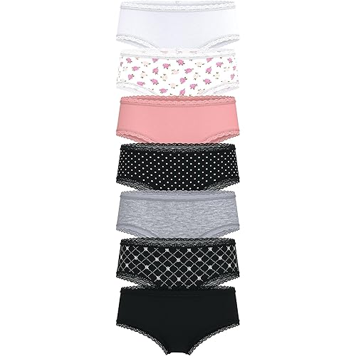 Victoria's Secret Women's Lace & Cotton Cheeky Underwear, Minimal Coverage Panties for Women, Multi Pack (XS-XXL)