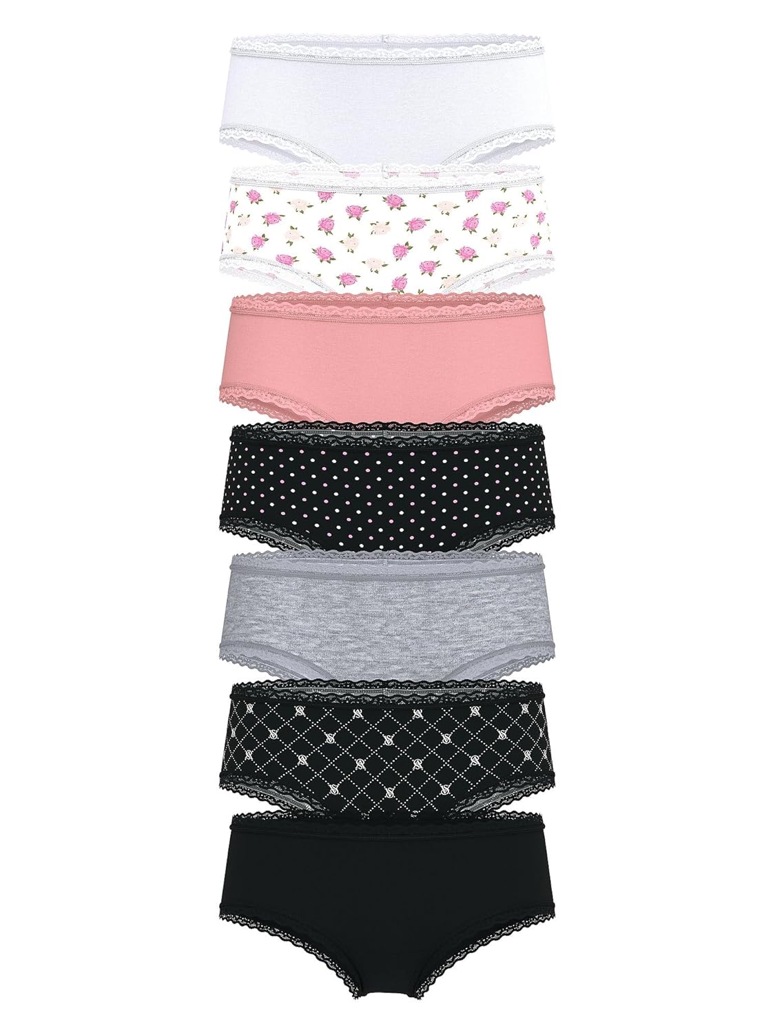 Victorias Secret Womens Lace Cotton Cheeky Underwear Minimal Coverage Panties for Women Multi Pack XS-XXL