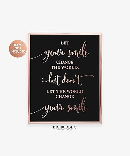 Miniatura 8 de Inspirational Wall Art Print Home, Office, Dorm, Classroom "Let Your Smile Change the World, But Dont Let the World Change Your Smile" Artwork