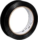 Vinyl Tape 764, General Purpose, 2 in x 36 yd, Black, 1 Roll, Light Traffic Floor Marking Tape, Social Distancing, Color Coding, Safety, Bundling