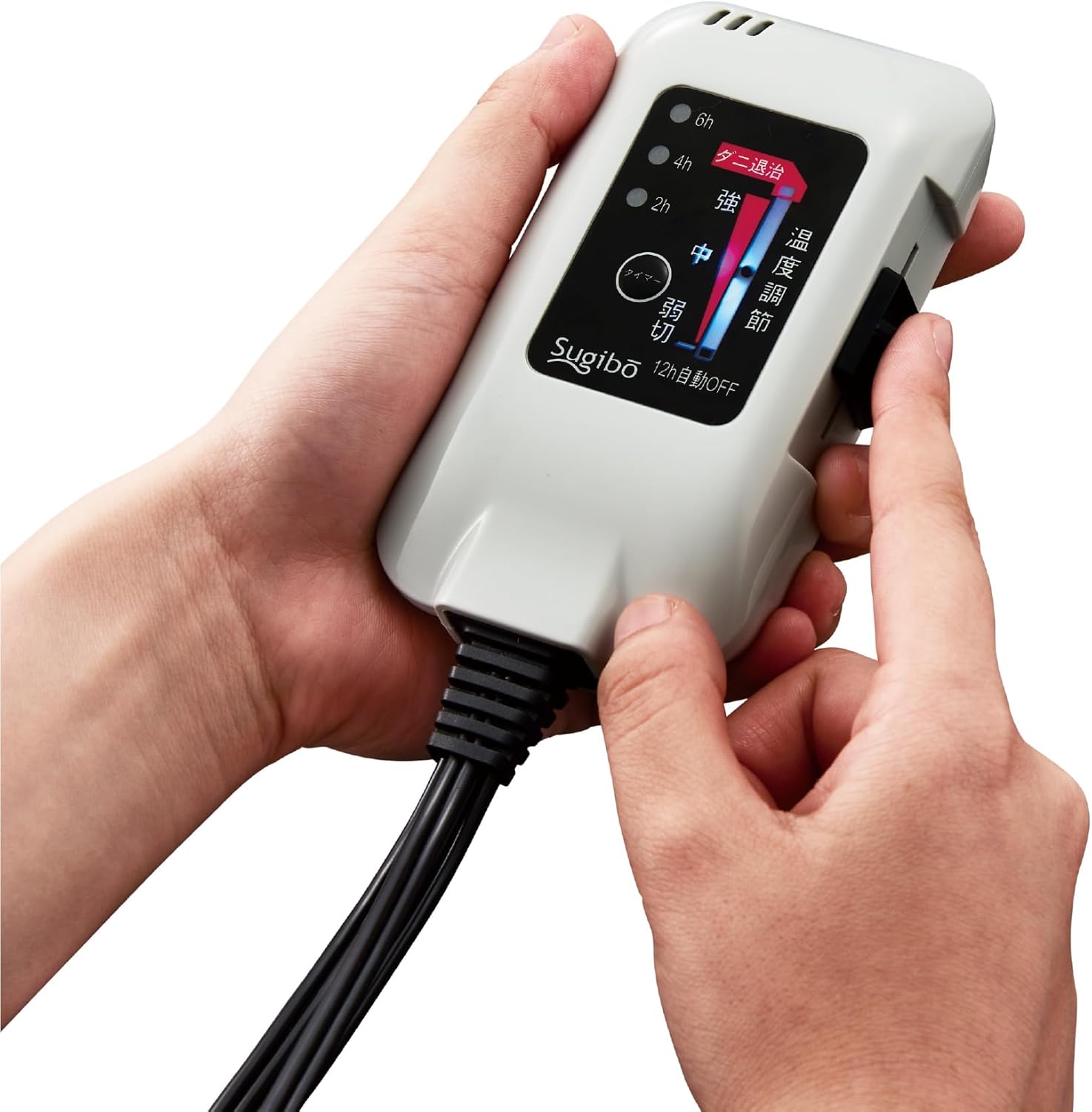 Sugibo(スギボー) 洗える 電気足温器 ホット脚入れヒーター 日本製 フットウォーマー 省エネ 頭寒足熱 無段階温度調節 切り忘れ防止タイマー SB22AH20(GR) ウール調グリーン