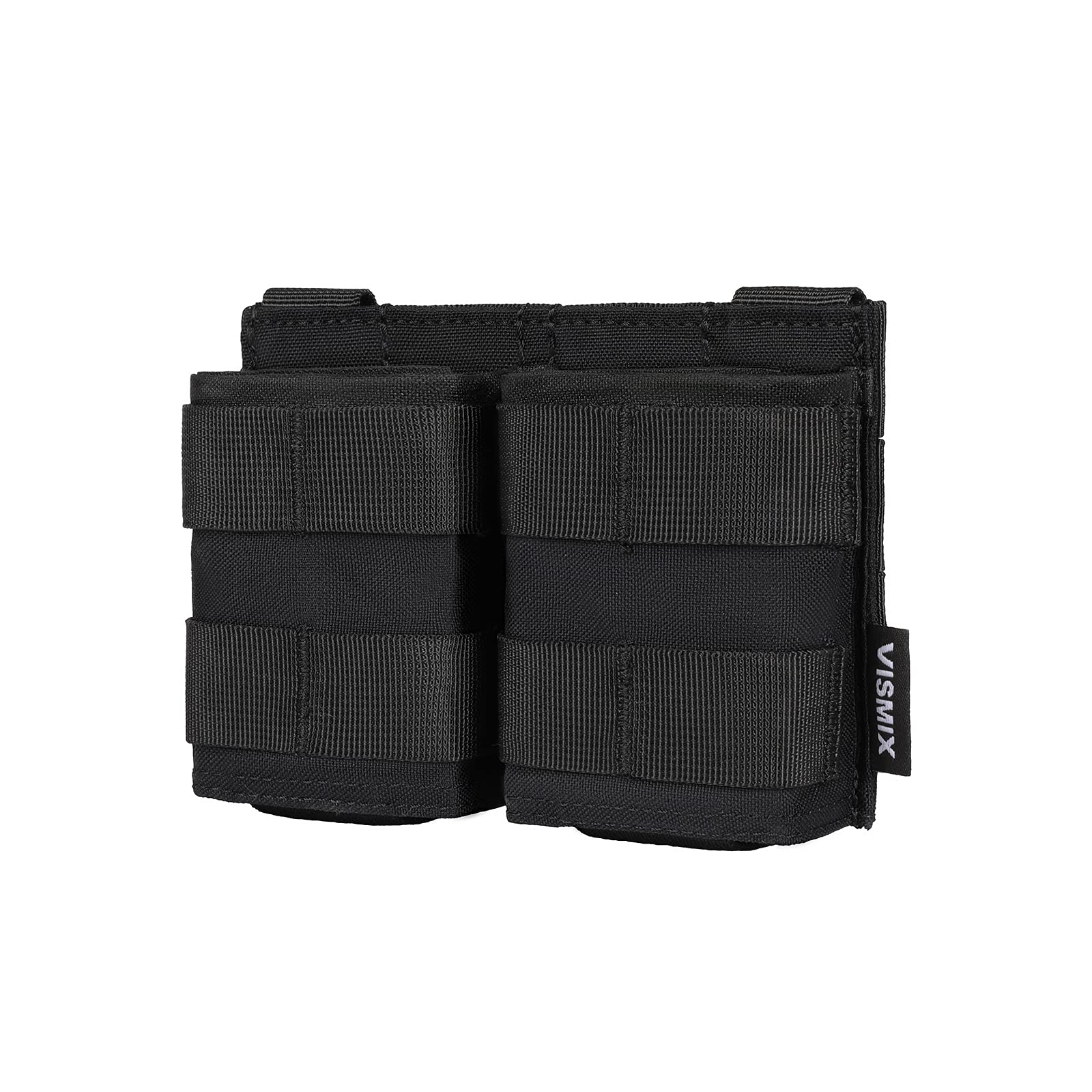VISMIX Rifle Mag Pouch, Double 5.56mm AR MOLLE Magazine Pouch with Quick Release Kydex Insert and MOLLE Compatible