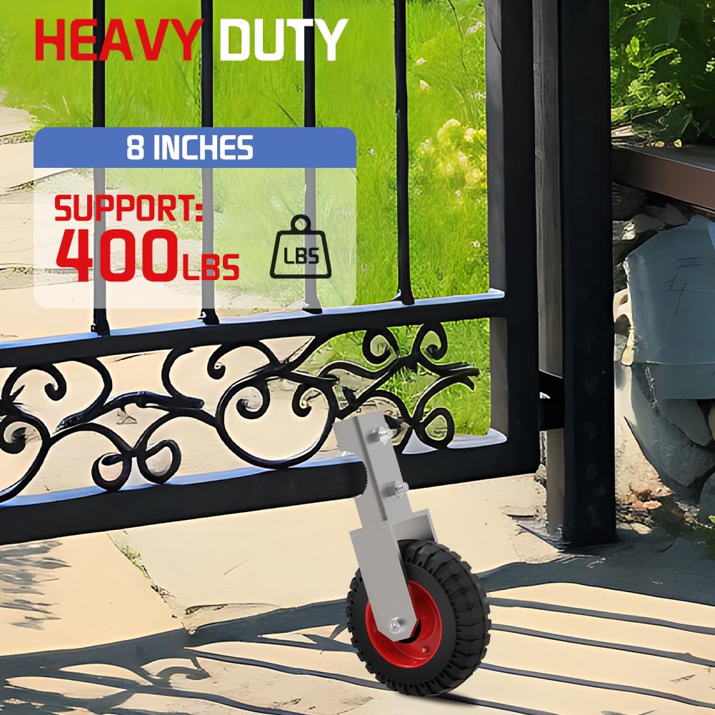 USCaster Gate Wheel 8inch Black Under Mount Farm Gate