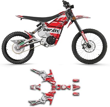 Motorcycle Custom Decal Full Kit Vinyl Sticker Fits TALARIA X3, Front License Plate, Red Gray, Design # TLX3MX523N010-KO