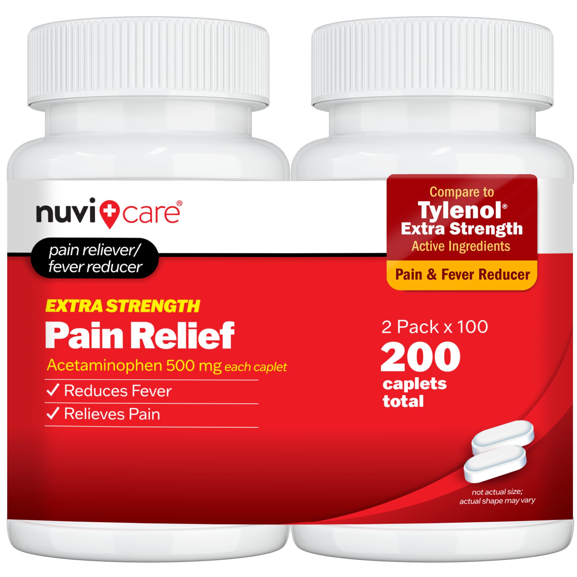 NUVICARE Acetaminophen 500mg Extra Strength