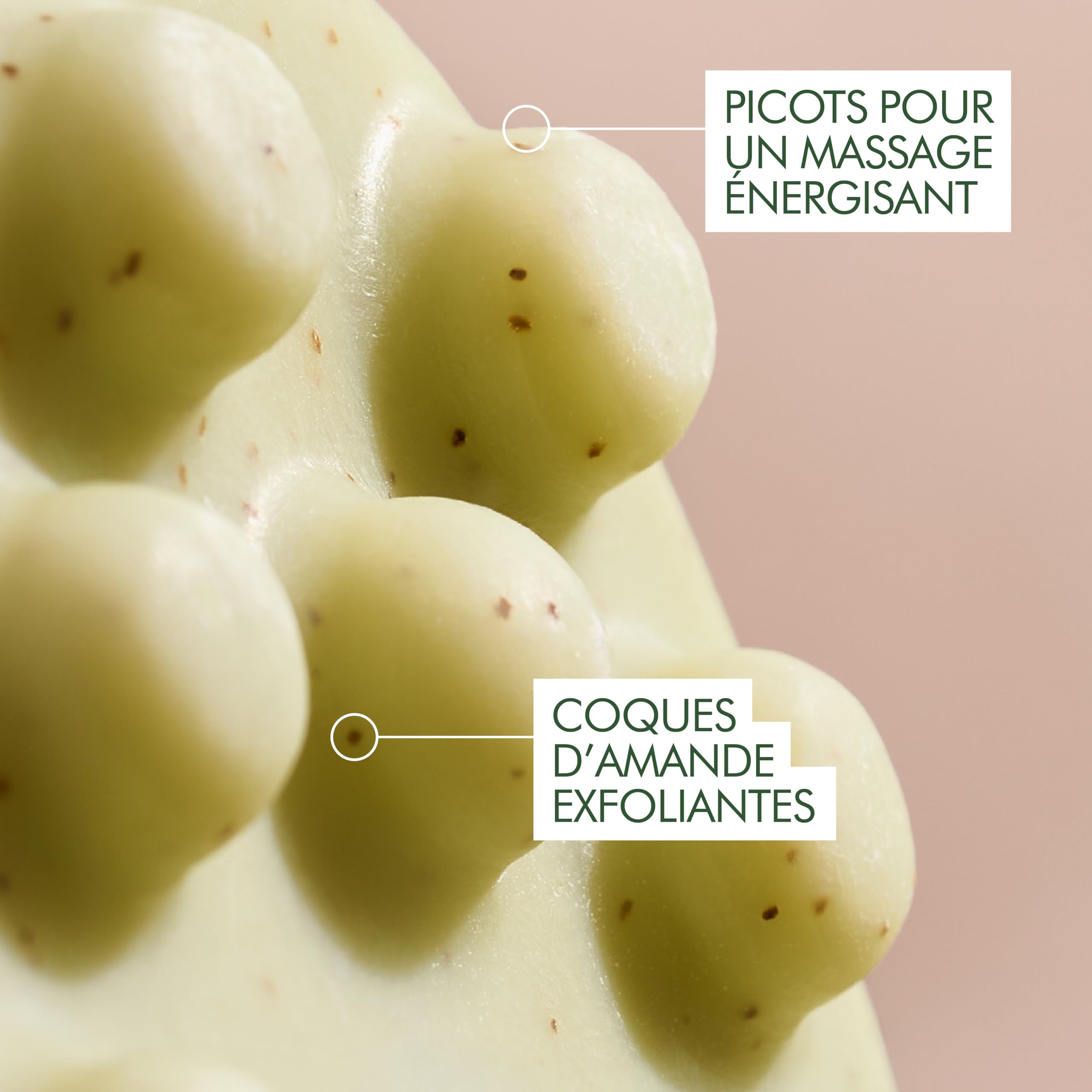 Melvita - Savon Exfoliant Lissant - Or Végétal - Exfolie et affine le grain de peau - Peaux sèches - Extrait de Feuille de Châtaignier, Coques d'Amande - 125 g