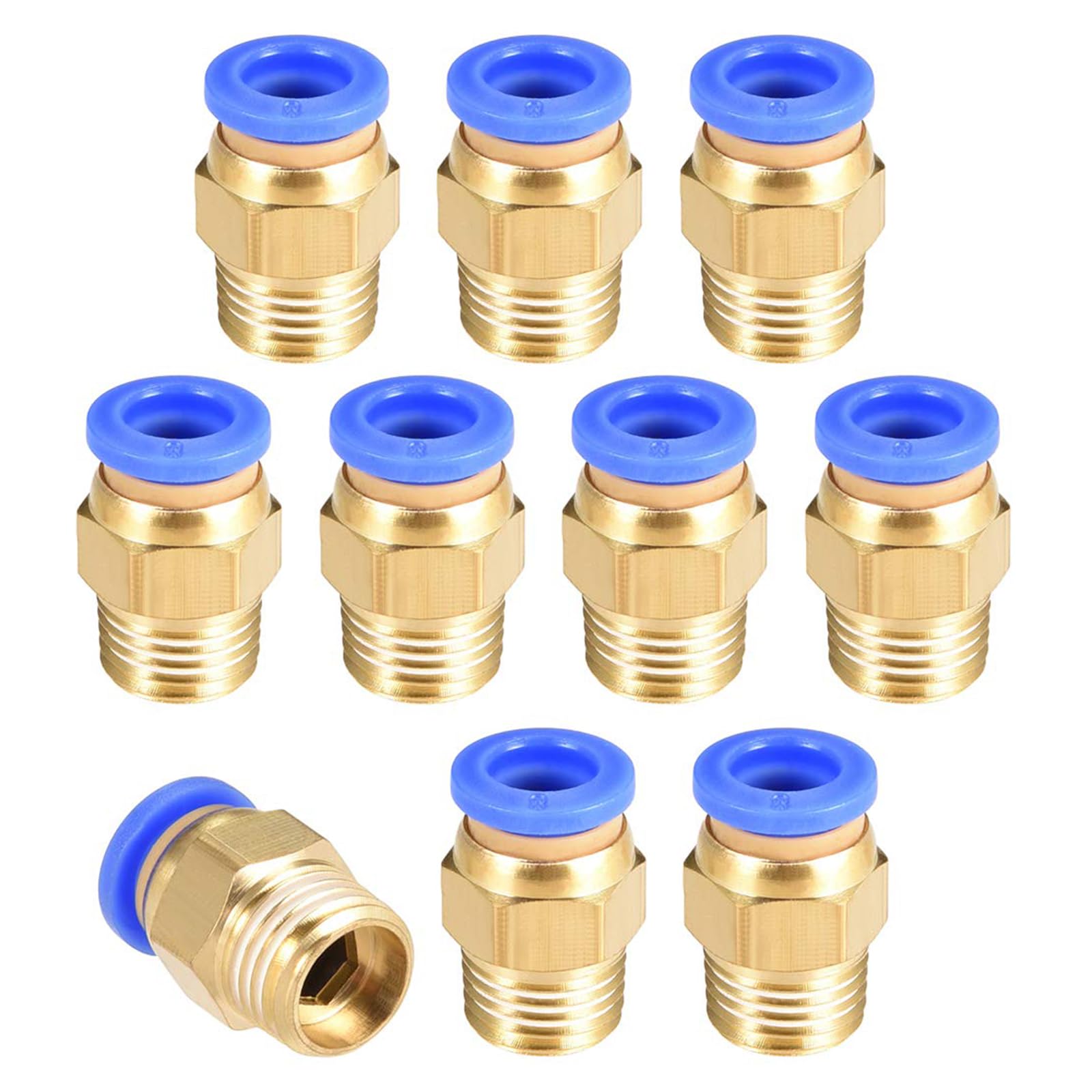 Conector neumático de 8 mm contra caídas de presión en instalaciones de rosca G1/4
