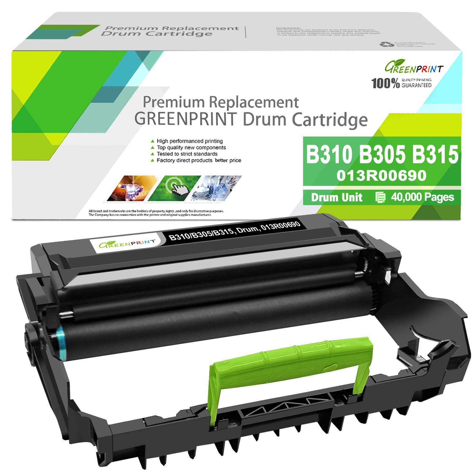 GREENPRINT Compatibile Cartuccia del Tamburo Unità di Tamburo Tamburo di imaging B310 B305 B315 013R00690 Nero 40000 Pagine per Xerox Stampante B310 B305 B315