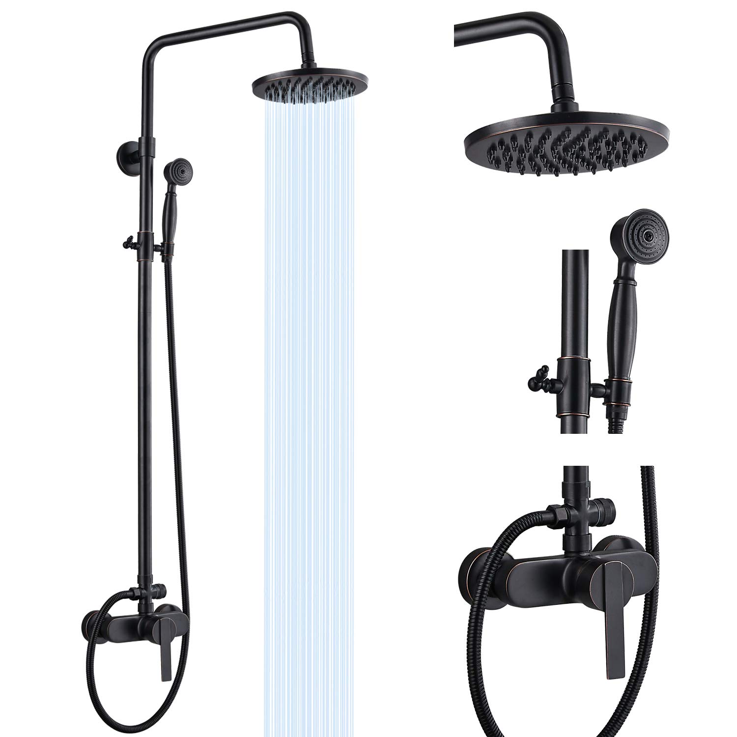 Buy Airuida Exterior Shower Fixture Oil Rubbed Bronze Brass Exposed