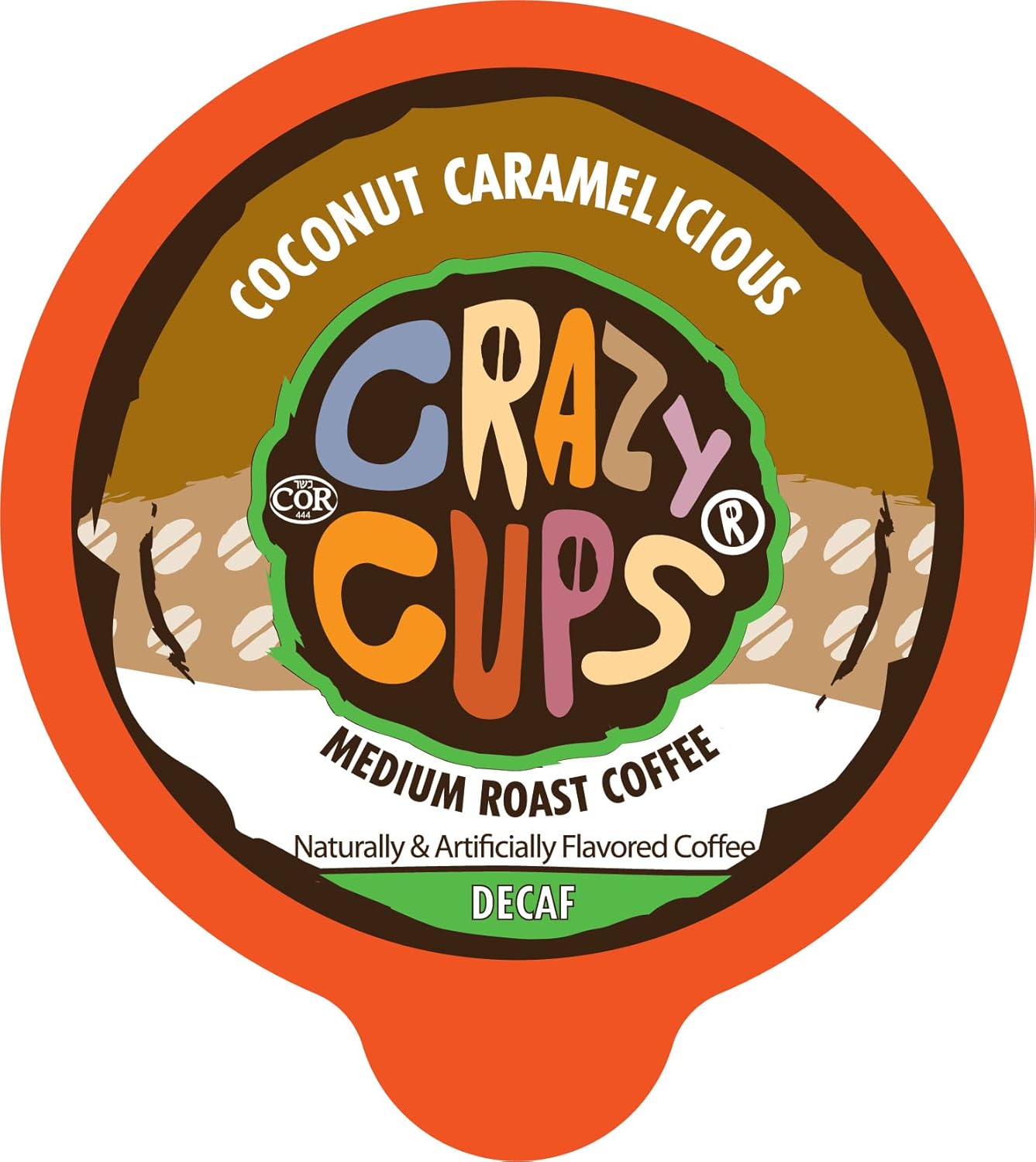 Crazy Cups Flavored Decaf Coffee, Coconut Caramelicious, Decaf Caramel