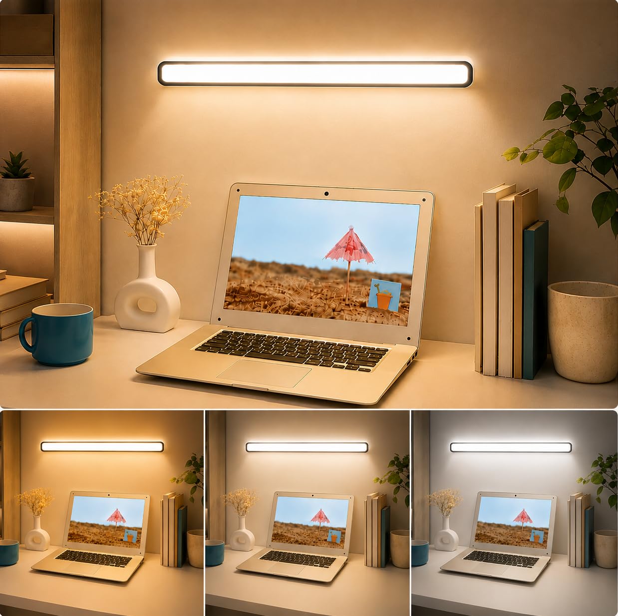 SaleOn LED Rechargeable Touch Lamp | Magnetic Stick-On Light with 3 Color Modes | USB Charging | Study, Wardrobe, Cabinet, Desk, Kitchen Use | 2-4 Hours Backup | Eye Protection Light-image-26