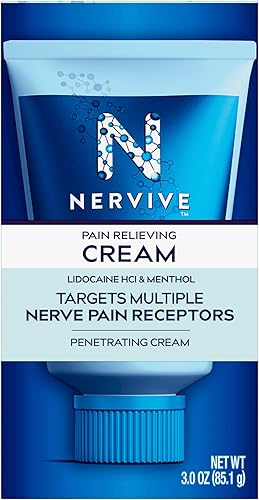 Miniatura 8 de Nervive Crema para aliviar el dolor, analgésico tópico de máxima fuerza sin grasa con lidocaína y mentol para dedos, pies, manos, piernas y brazos