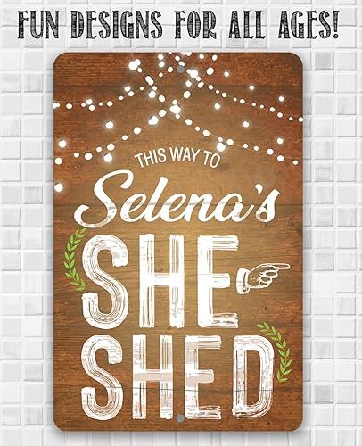 Vista 68 de She Shed Sign - Blue - Metal Sign - Use Indoor/Outdoor Shed Art - She Shed Decor Gift, Funny Birthday Gifts for Women, Metal Shed Signs, Diva Den