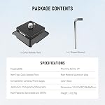 NEEWER Arca Type Quick Release Plate with 1/4" Screw, Camera Tripod Mount Adapter QR Plate Accessory Compatible with DJI RS Series Gimbal Stabilizer Action Camera Phone Cage, UA078