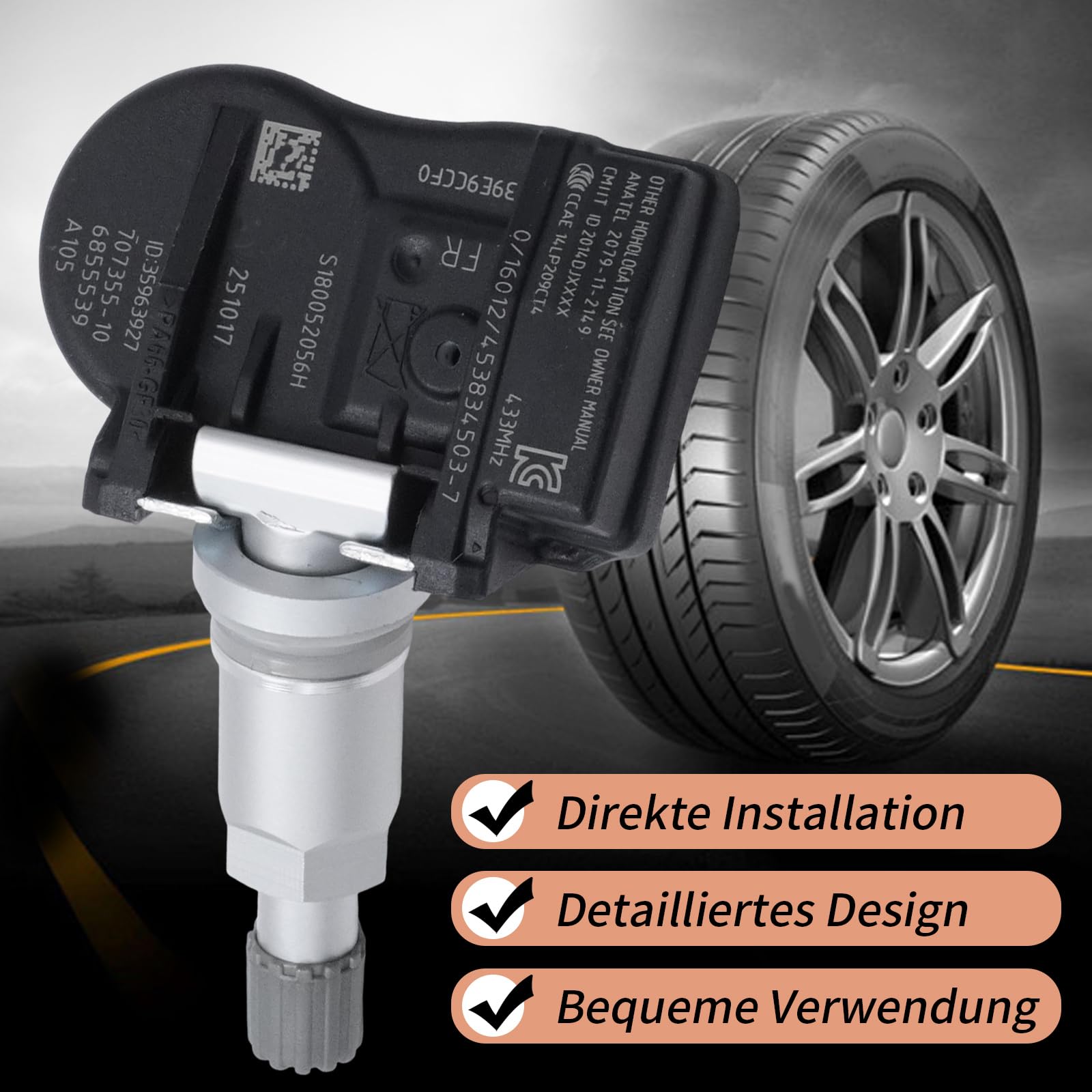 Czujniki ciśnienia w oponach TPMS 36106856209 36106881890 system monitorowania ciśnienia w oponach 433 MHz zamiennik do BMW zamiennik MINI do samochodów ALPINA