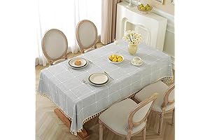 Chic Grey Plaid Tablecloth: Elevate Your Dining Experience
