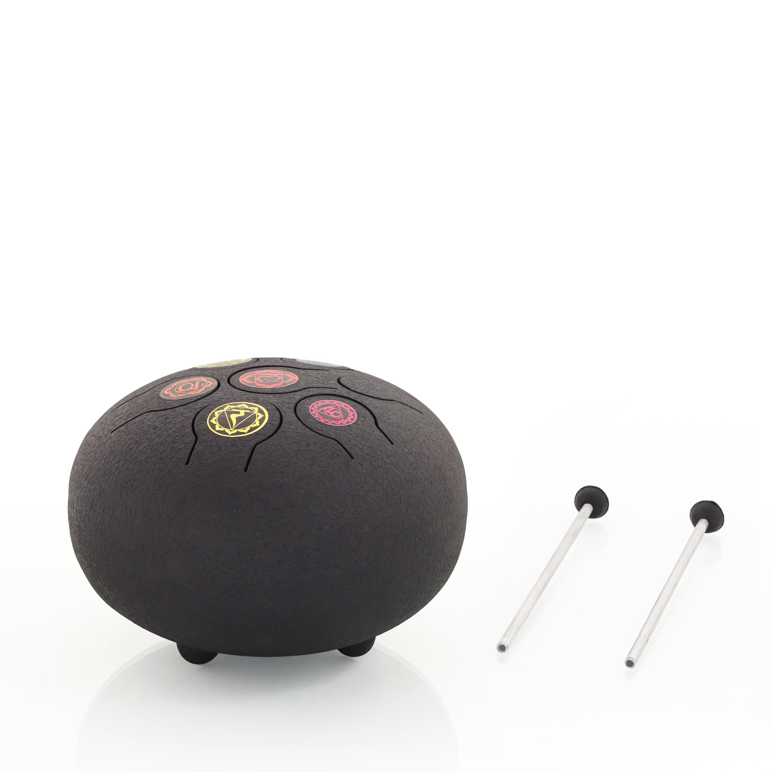 Happy Drum 7", Tongue Drum, Hand Pan Drum, Hand Drum, Instruments for Musical Education, Meditation Yoga, Gift for Tongue Drum Percussion Beginner,singing bowl (black chakra)